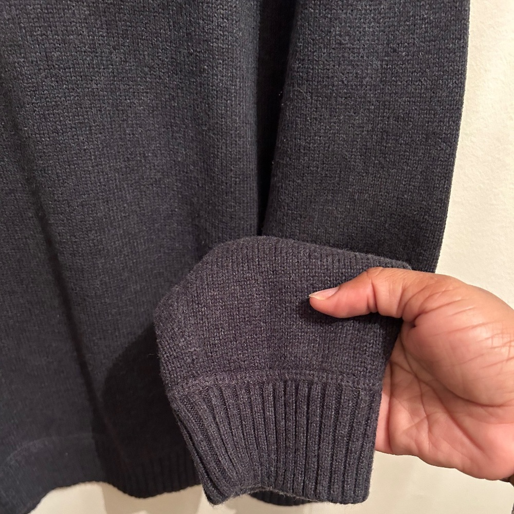 EUC Eddie Bauer Men’s Gray Mock-neck Knit Quarter Zip Sweater - Size XL - Picture 5 of 5